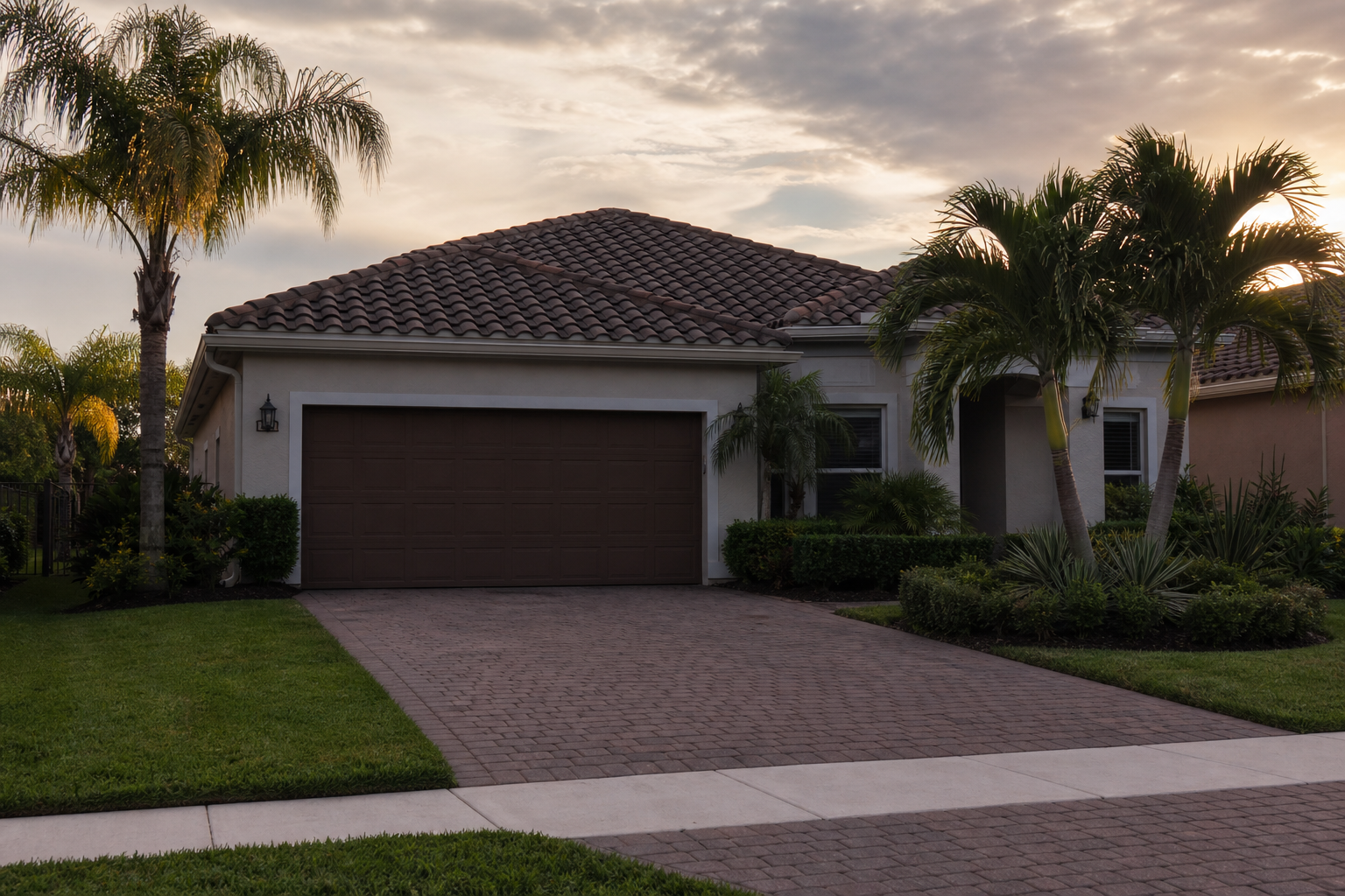 Quiet South Florida suburban home exterior representing a homeowner under mortgage payment stress